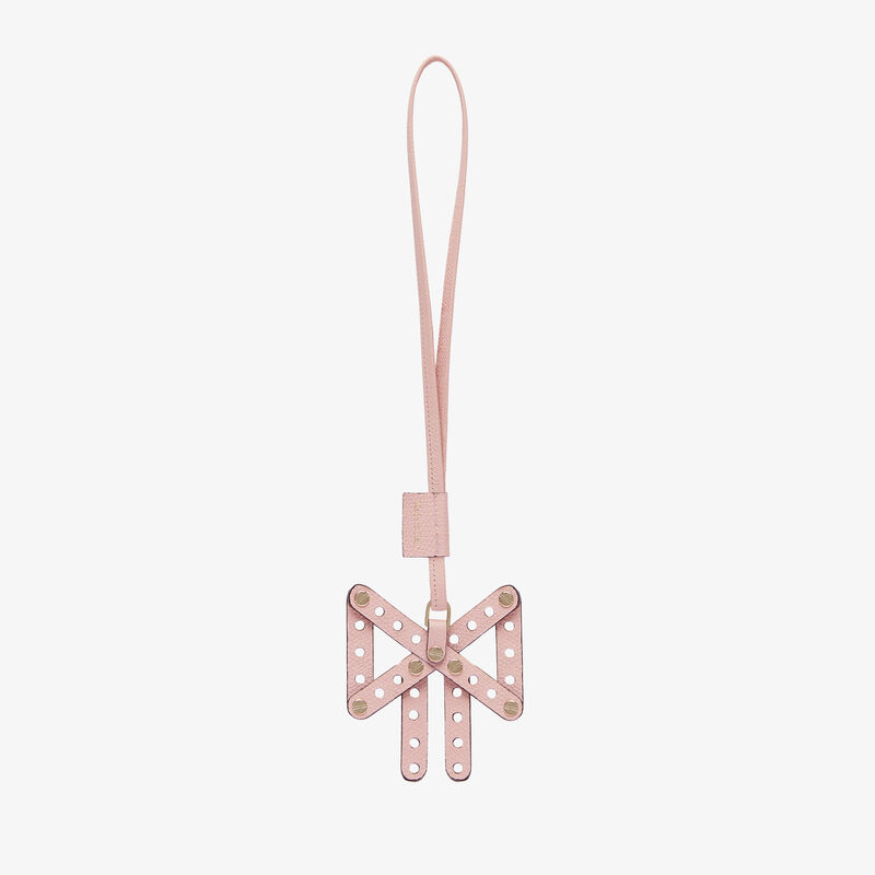 Engineering Beauty Bow Charm - Peony Pink - Millepunte calf leather - Valextra - 3