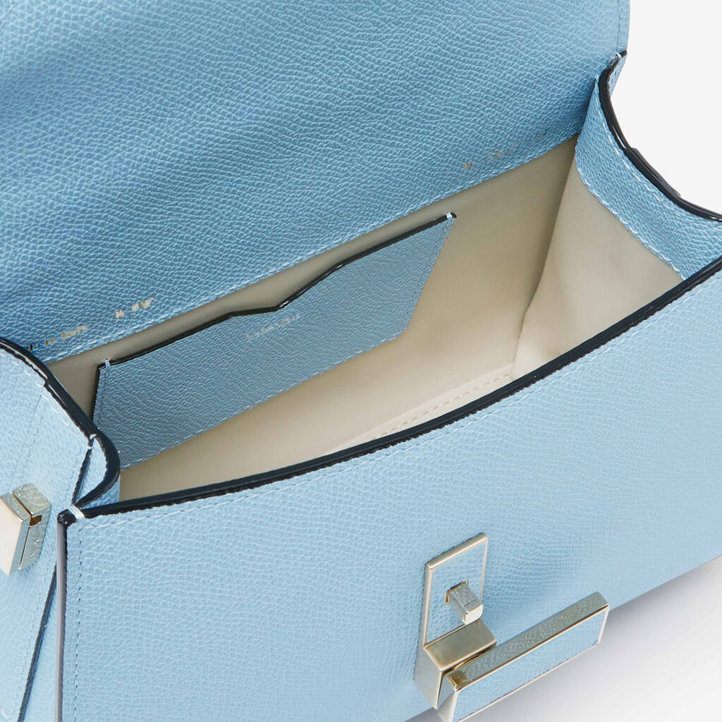 Borsa a tracolla Iside Micro - Blu Ceruleo - Vitello VS - Valextra - 3