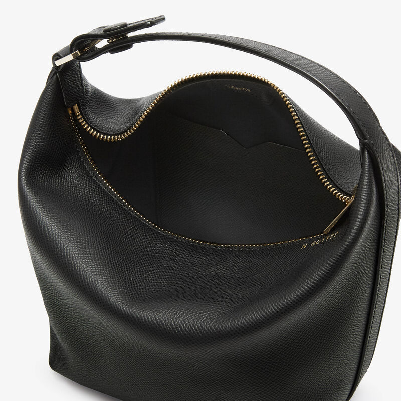 Mochi Top Handle Mini Bag - Black - Millepunte Soft calf leather - Valextra - 3