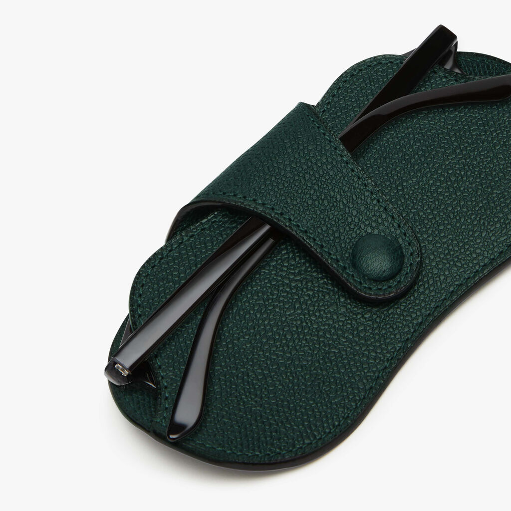 Glasses Case - Valextra Green - Vitello VS - Valextra - 2