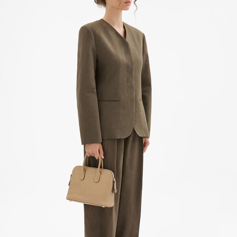 MyLogo Sublime Bowling Mini Bag - Cashmere Beige - Sublime smooth leather - Valextra - 3