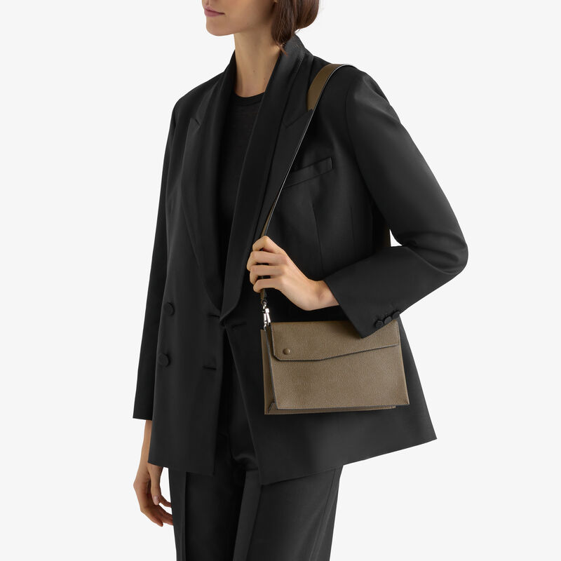 Borsa a tracolla Pocket -  - Pelle di vitello Millepunte - Valextra - 2