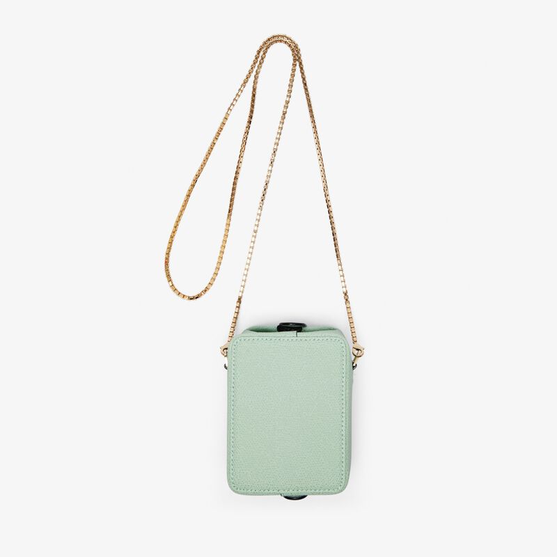 Tric Trac crossbody nano bag - Aqua Green - Millepunte calf leather - Valextra - 5