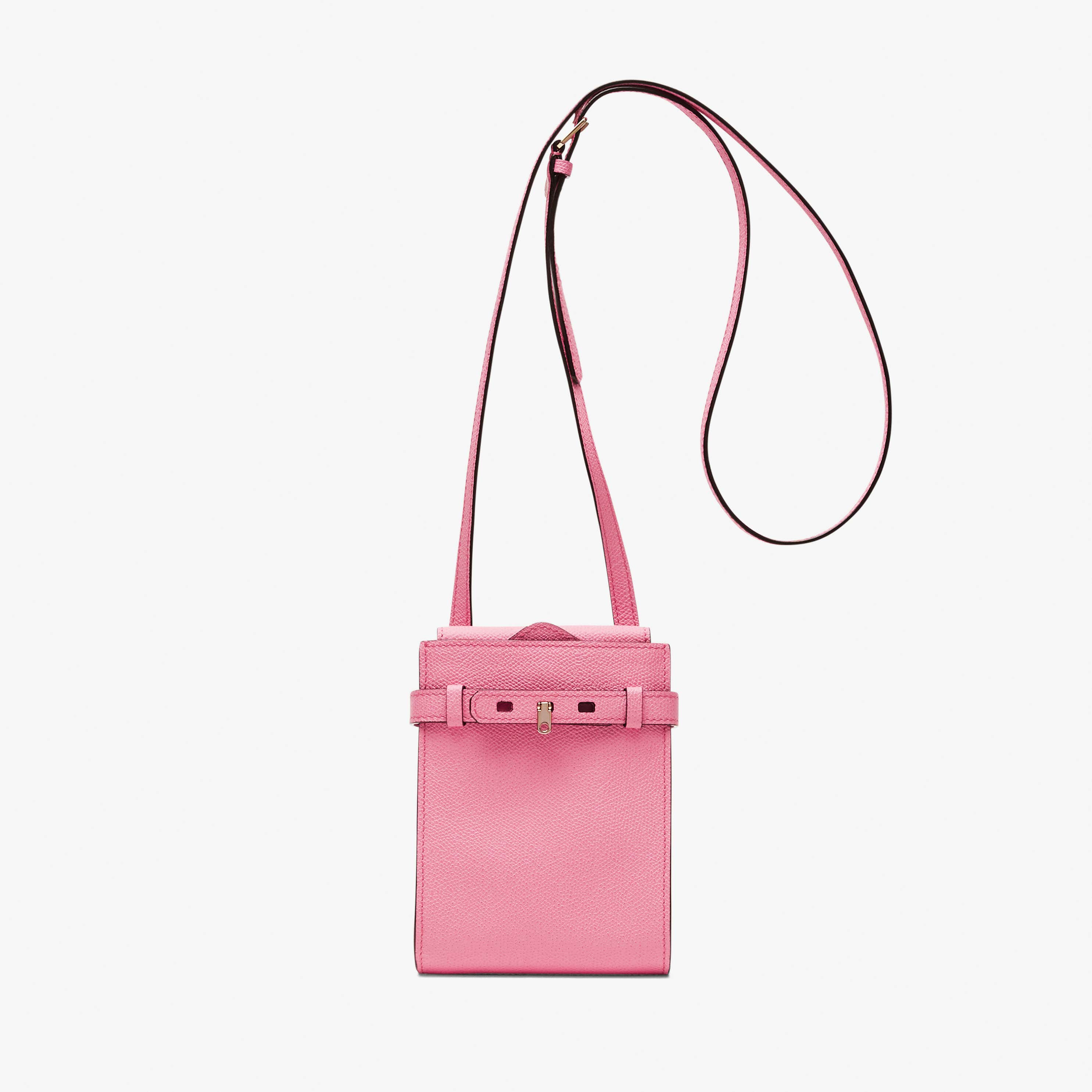 Pink Leather B Tracollina Micro crossbody bag Valextra Brera