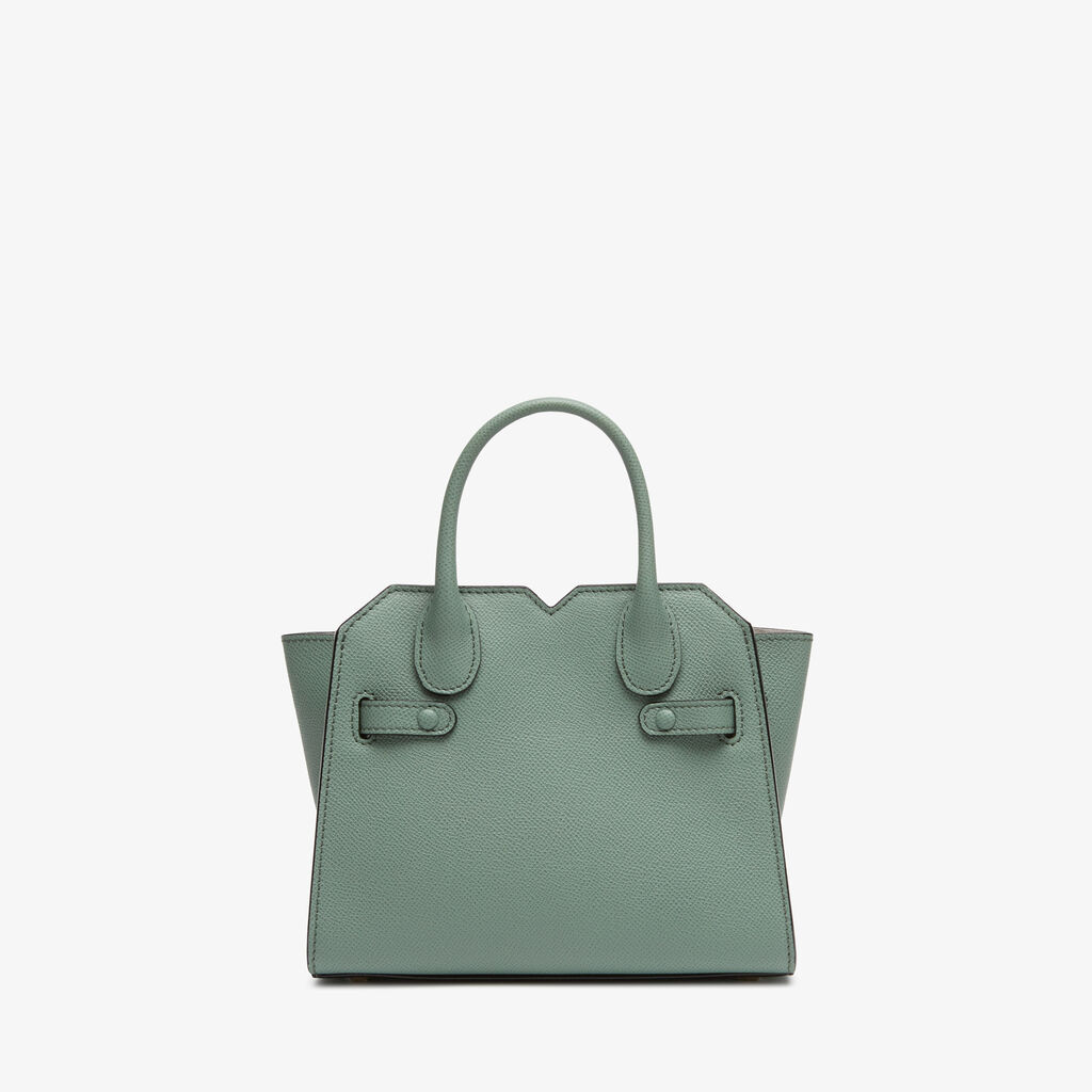Milano Crossbody Micro Bag - Eucalyptus Green - Millepunte Soft calf leather - Valextra - 7