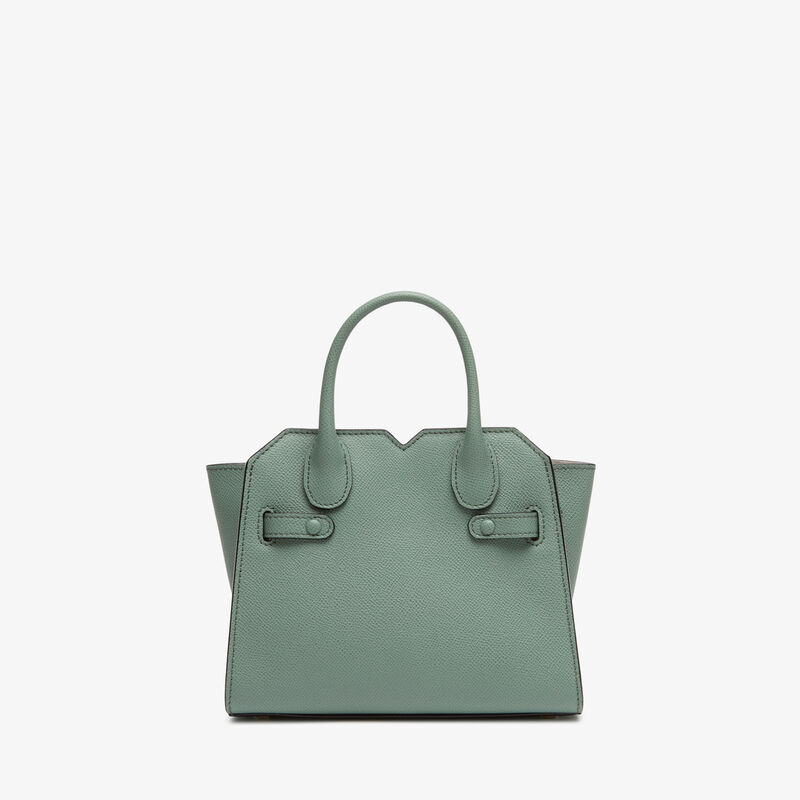 Milano Crossbody Micro Bag - Eucalyptus Green - Millepunte Soft calf leather - Valextra - 7