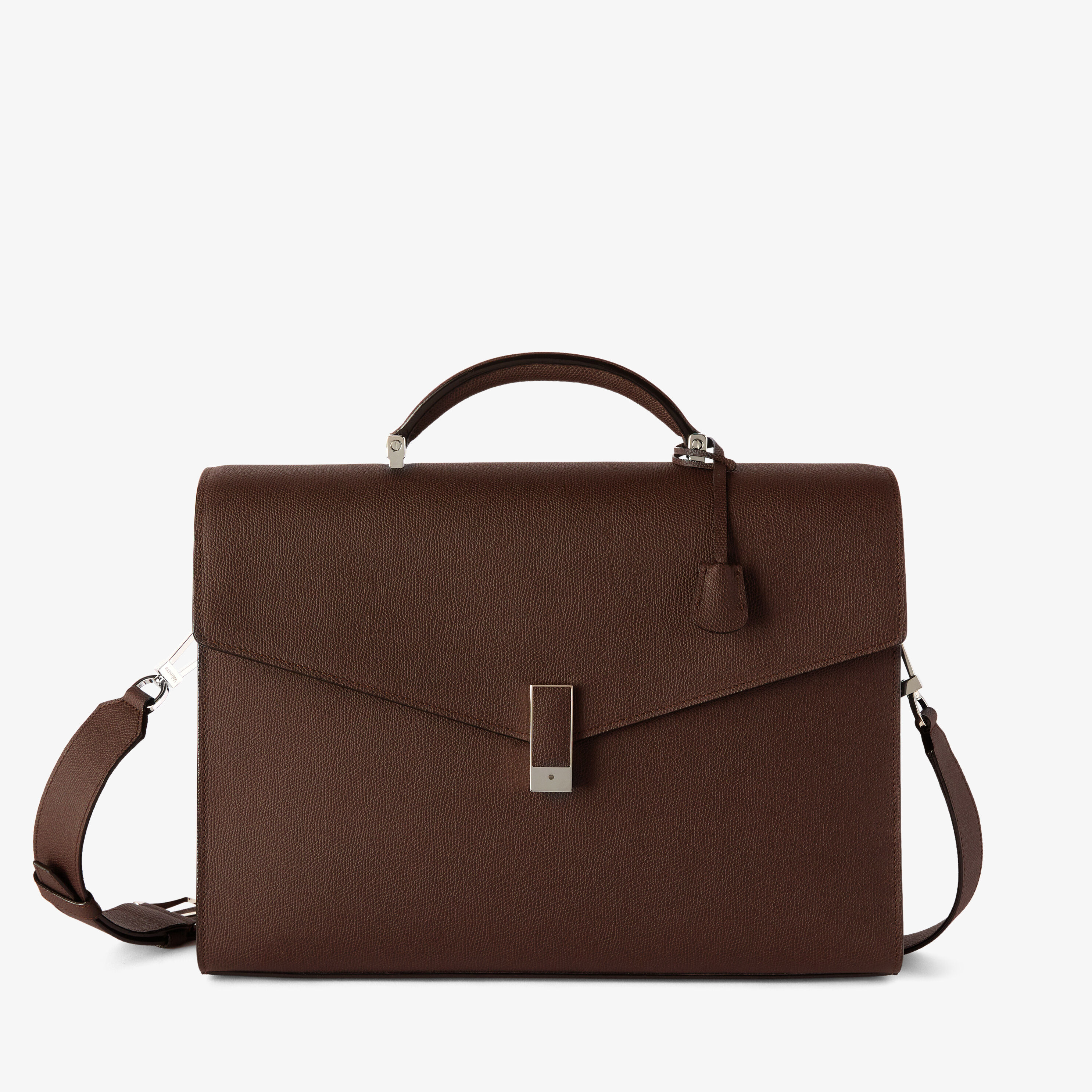 Men's Brown Luxury Leather 24h Briefcase | Valextra Iside