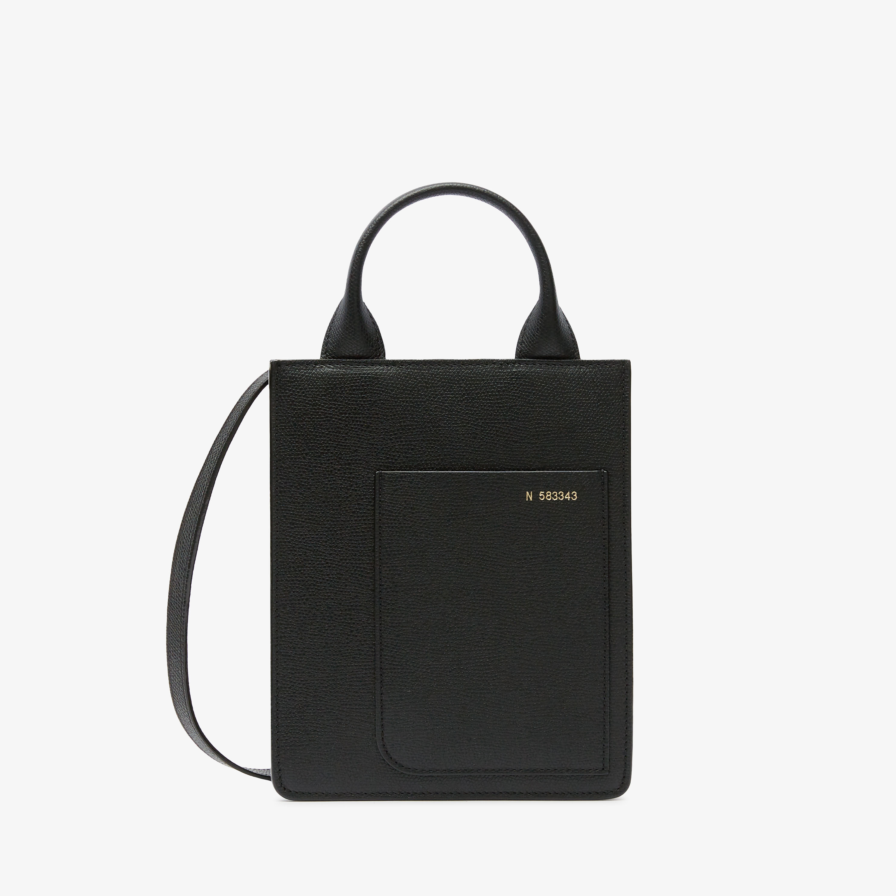 Women s Black Luxury Leather crossbody bag Valextra Boxy