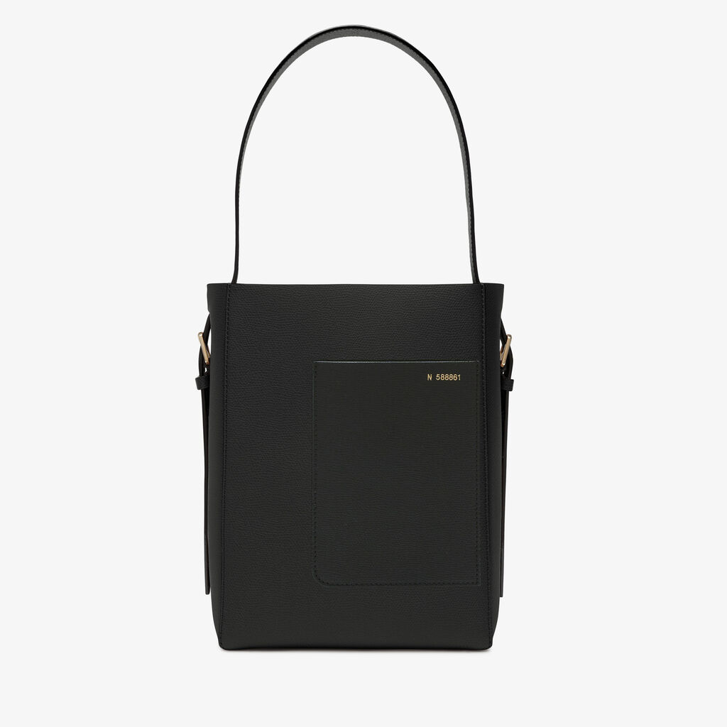 Soft Bucket Mini Bag - Black - Vitello VS - Valextra - 6