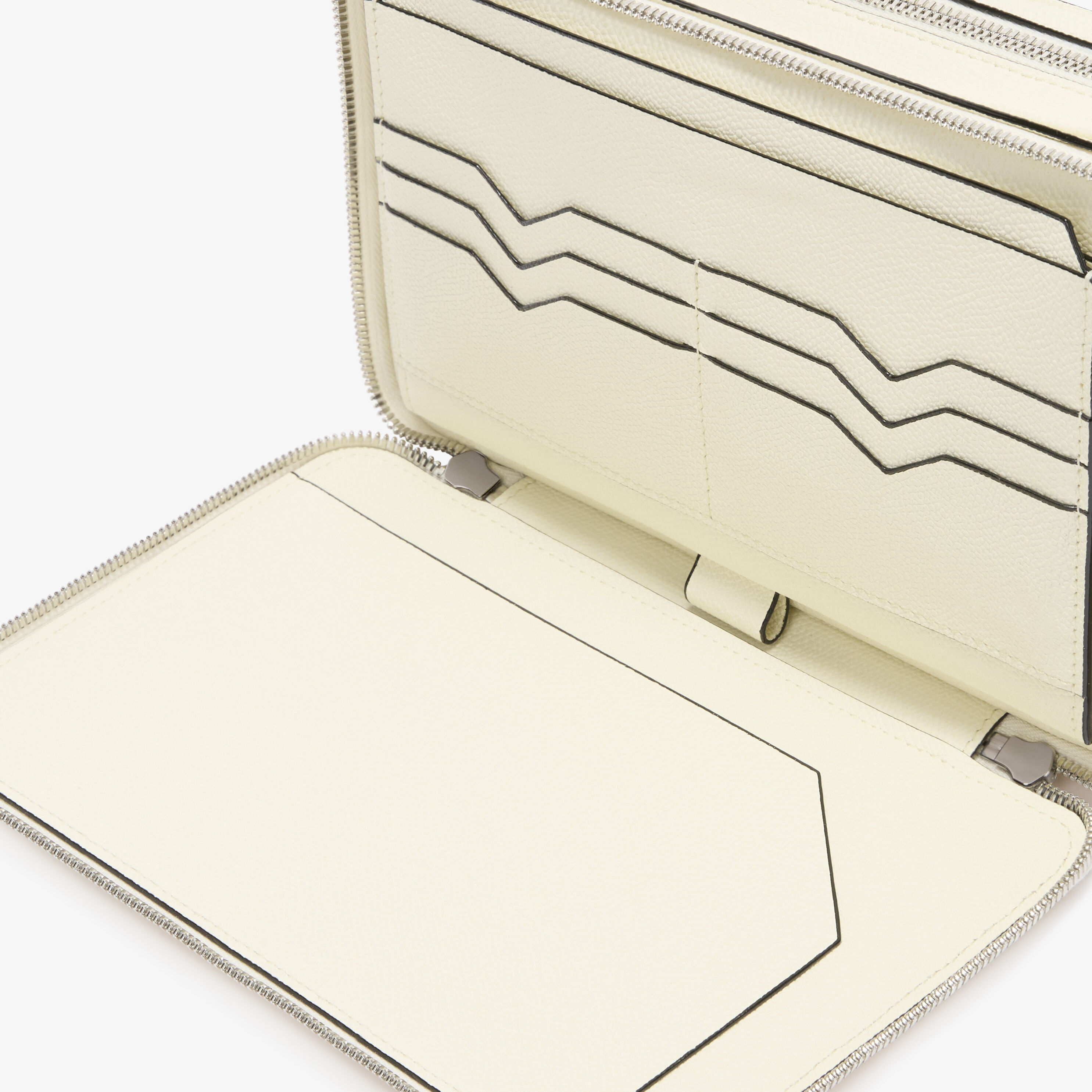 Valextra V-Line: White Leather Mini bum bag