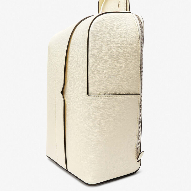 V-line One Shoulder Backpack - Pergamena White - Millepunte calf leather - Valextra - 4