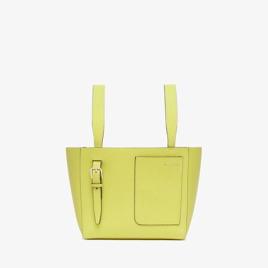 Soft Bucket micro bag - Citrine Yellow - Vitello VS - Valextra - 1