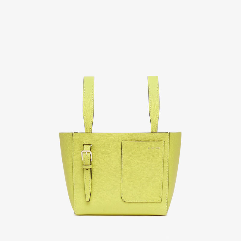 Soft Bucket micro bag - Citrine Yellow - Millepunte calf leather - Valextra - 1