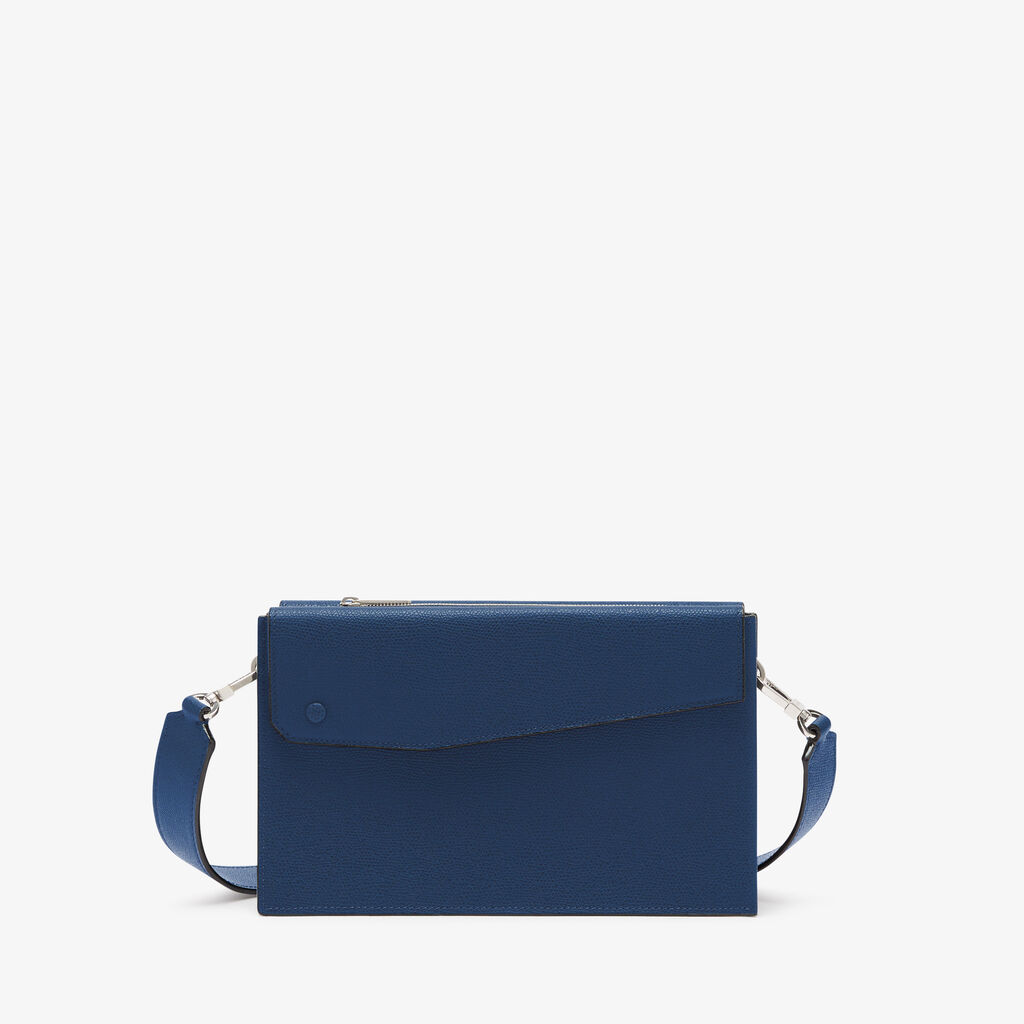 Pocket Crossbody Bag - Sapphire Blue - Vitello VS - Valextra - 1