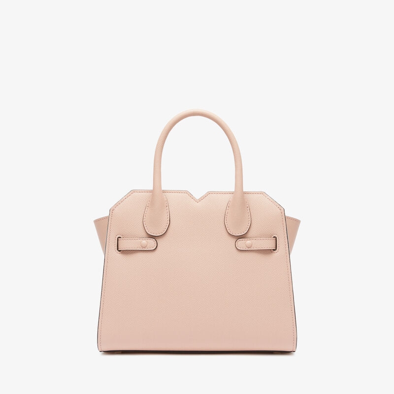 Milano Two Handles Mini Bag - Bonne Mine Pink - Millepunte Soft calf leather - Valextra - 7