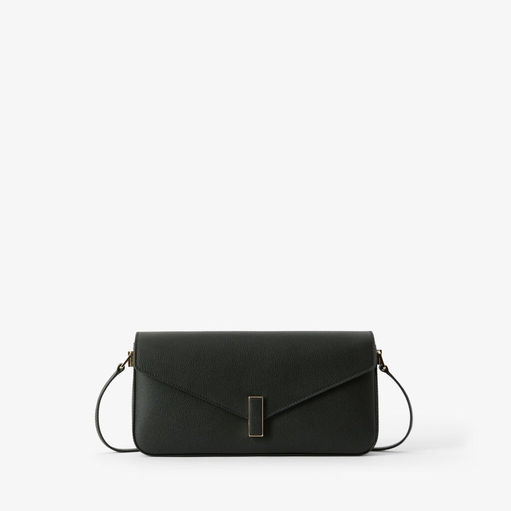 Iside Shoulder Bag - Black - 1/2 Vitello VS Eco - Valextra - 1