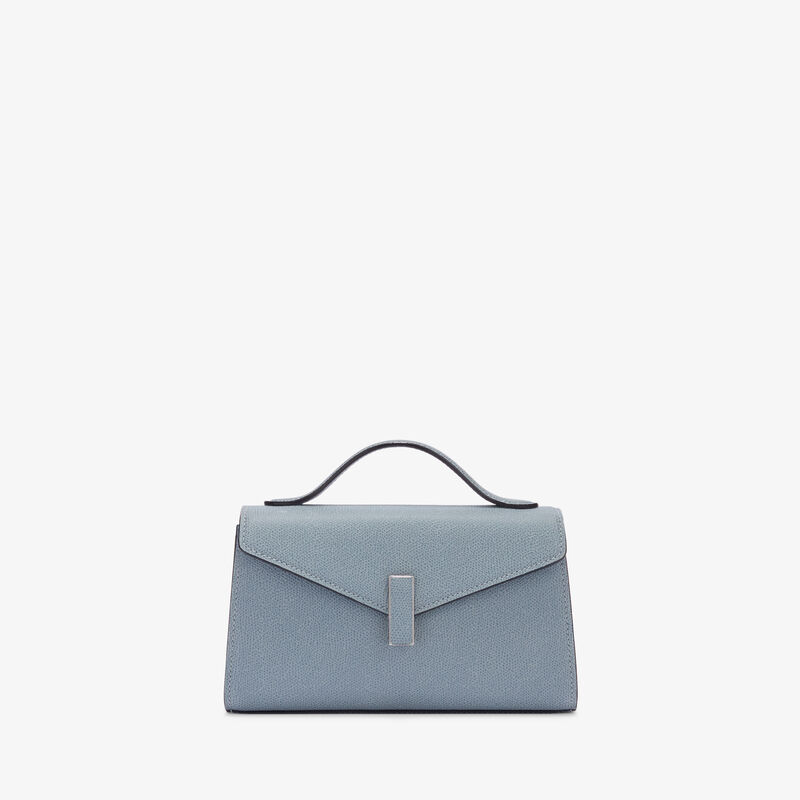 Iside T&igrave;n Top Handle Bag - Niagara Blue - Millepunte calf leather - Valextra - 3