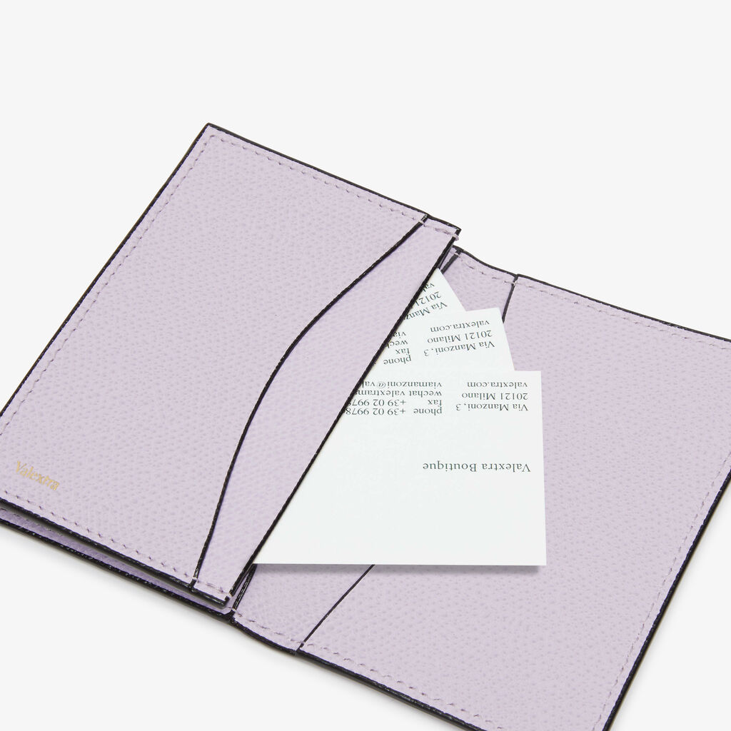 Card Case Onda - Wisteria Pink - Millepunte calf leather - Valextra - 3