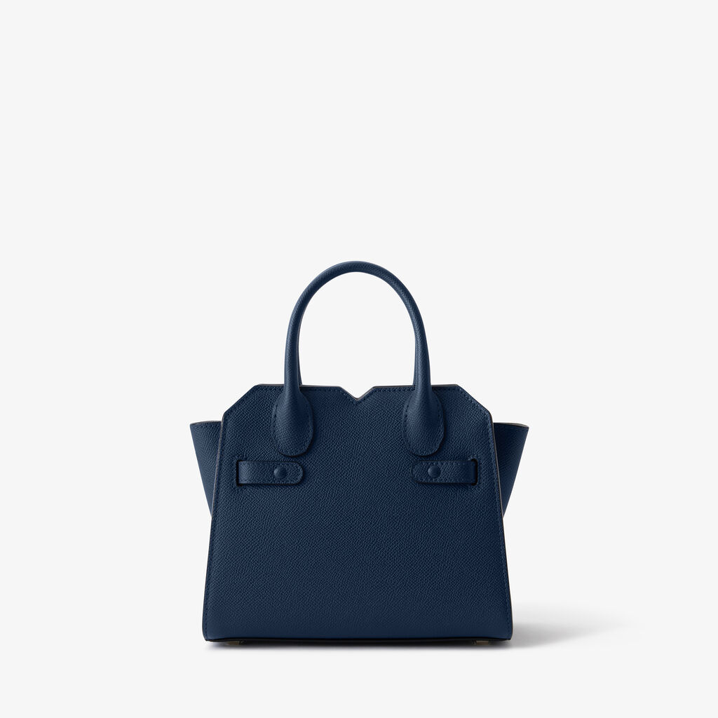 Milano Crossbody Micro Bag - Sapphire Blue - Millepunte Soft calf leather - Valextra - 6