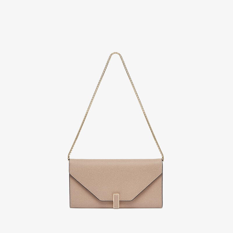 Iside continental purse with chain -  - Millepunte calf leather - Valextra - 1