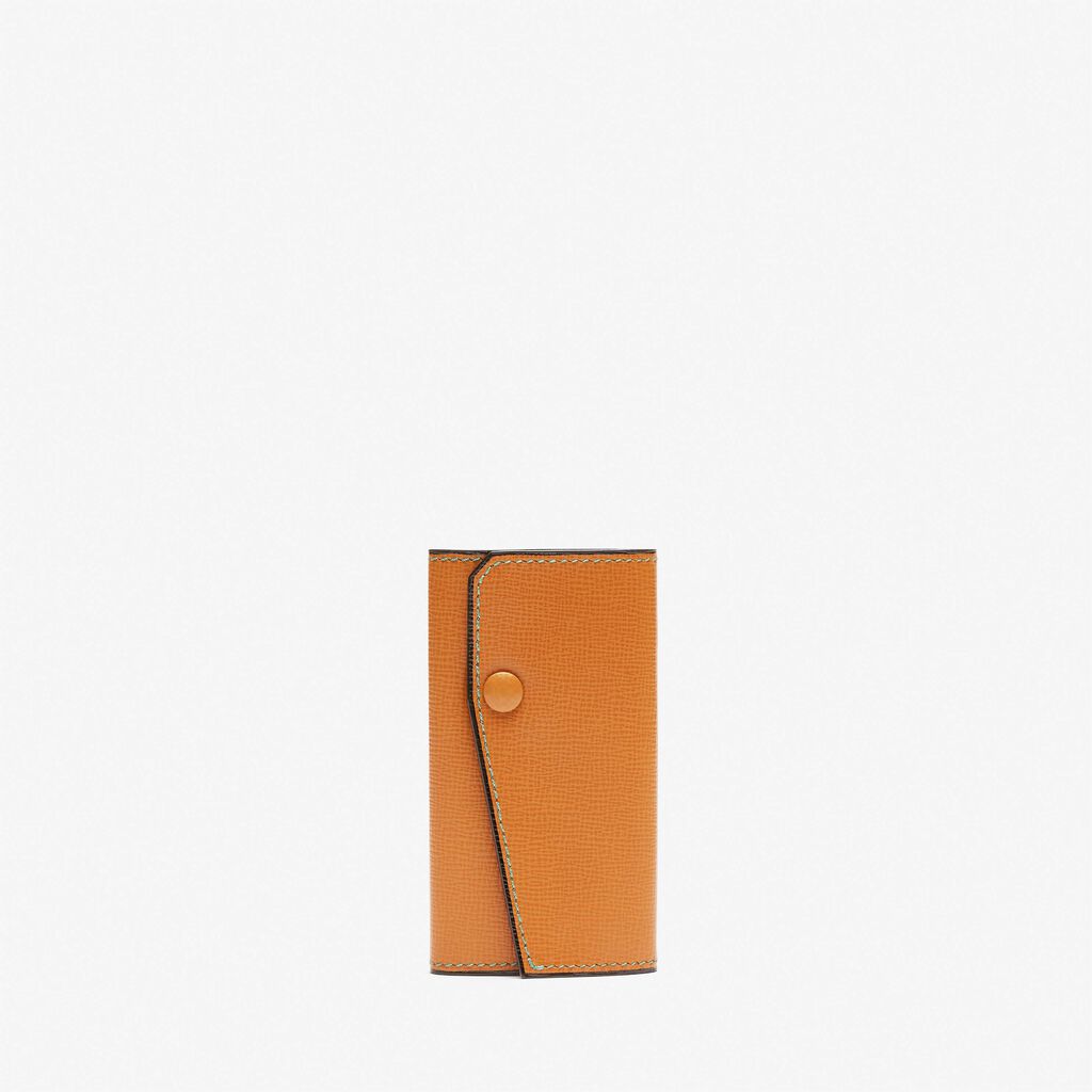 Valextra Portachiavi in Pelle Marrone | Valextra