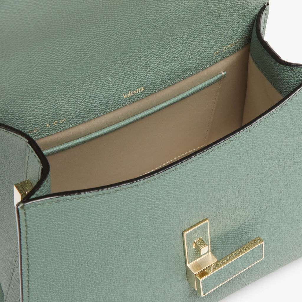 Iside Top Handle Mini Bag - Eucalyptus Green - Vitello VS - Valextra - 3