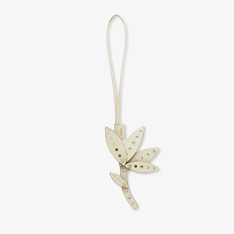 Engineering Beauty Flower Charm - Pergamena White - Millepunte calf leather - Valextra - 1