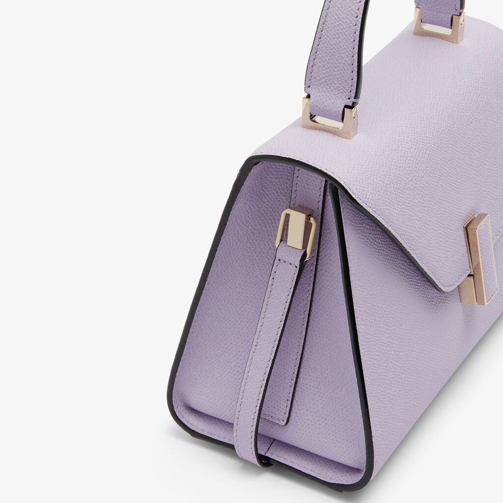 Iside Top Handle Mini Bag - Wisteria Pink - Vitello VS - Valextra - 4