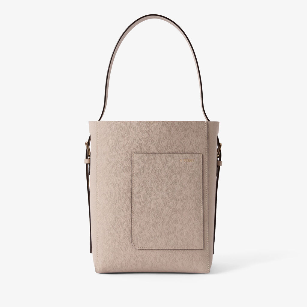Soft Bucket Mini Bag - Nude Pink - Vitello VS - Valextra - 1