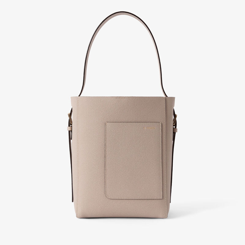 Soft Bucket Mini Bag - Nude Pink - Millepunte calf leather - Valextra - 1