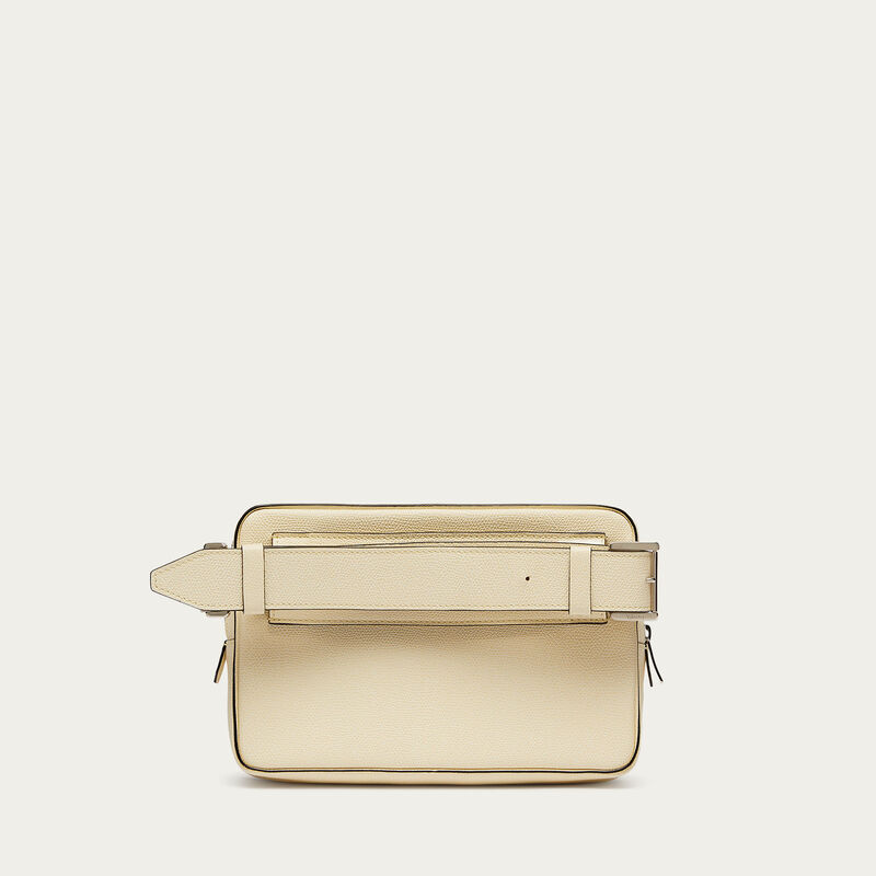 V-Line Bum Bag - Pergamena White - Millepunte calf leather - Valextra - 3