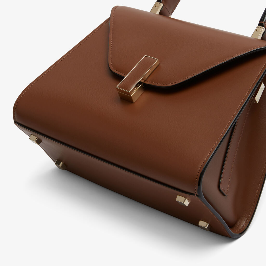 Iside Palmellato Top Handle Mini Bag - Chocolate Brown - Vitello Palmellato - Valextra - 5