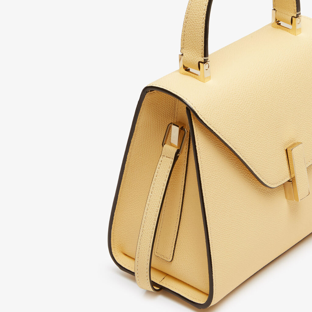 Iside Top handle mini bag - Cream Yellow - Vitello VS - Valextra - 4