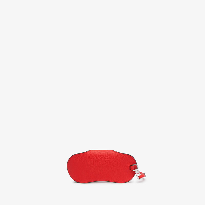 Glasses Case with Lanyard - Crimson Red - Millepunte calf leather - Valextra - 4