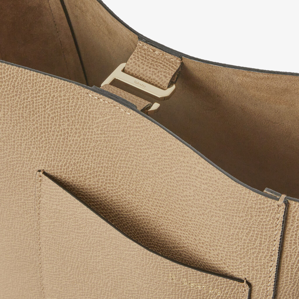 Soft Bucket Mini Bag - Cashmere Beige - Vitello VS - Valextra - 4