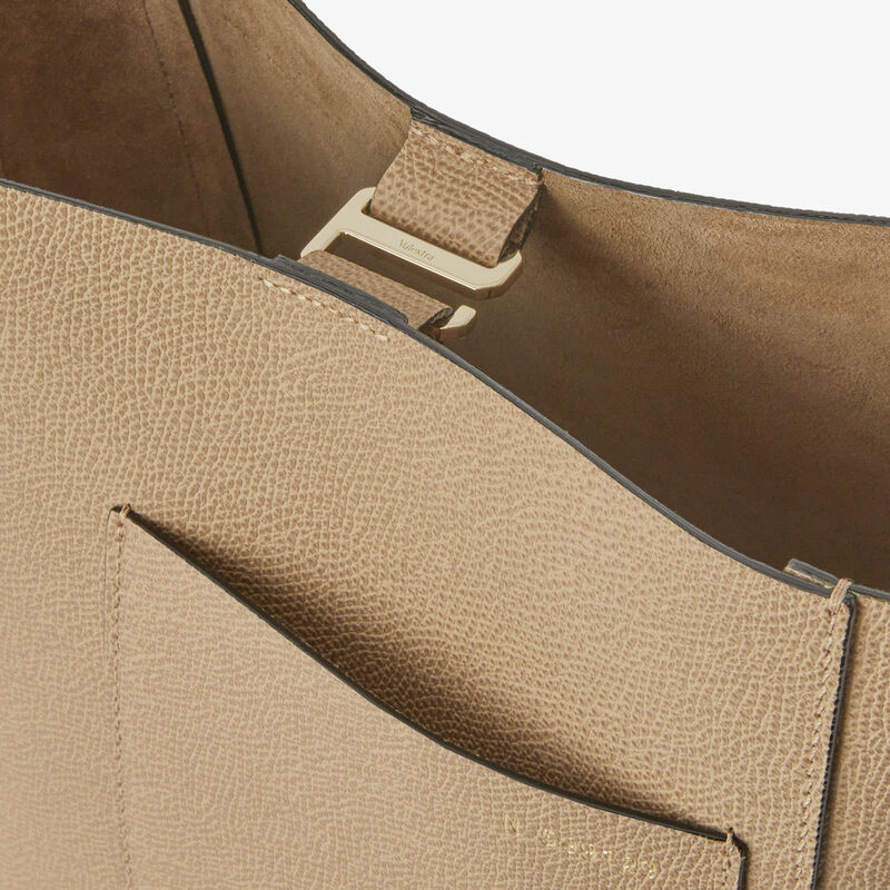 Soft Bucket Mini Bag - Cashmere Beige - Millepunte calf leather - Valextra - 4