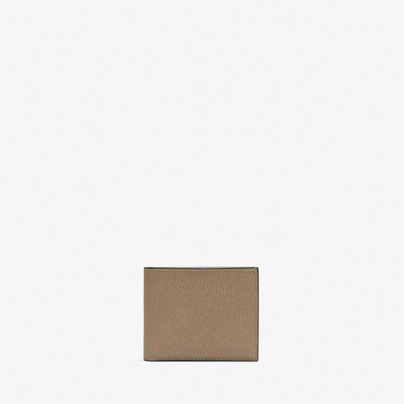 Wallet 4Cc With Coin Holder - Oyster Brown - Millepunte calf leather - Valextra - 1