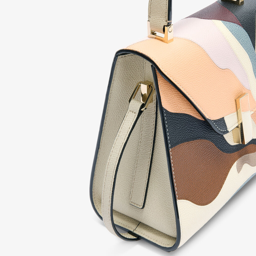 Iside Intarsia Foliage Top Handle Mini Bag -  - Vitello VS - Intarsio Foglie - Valextra - 3
