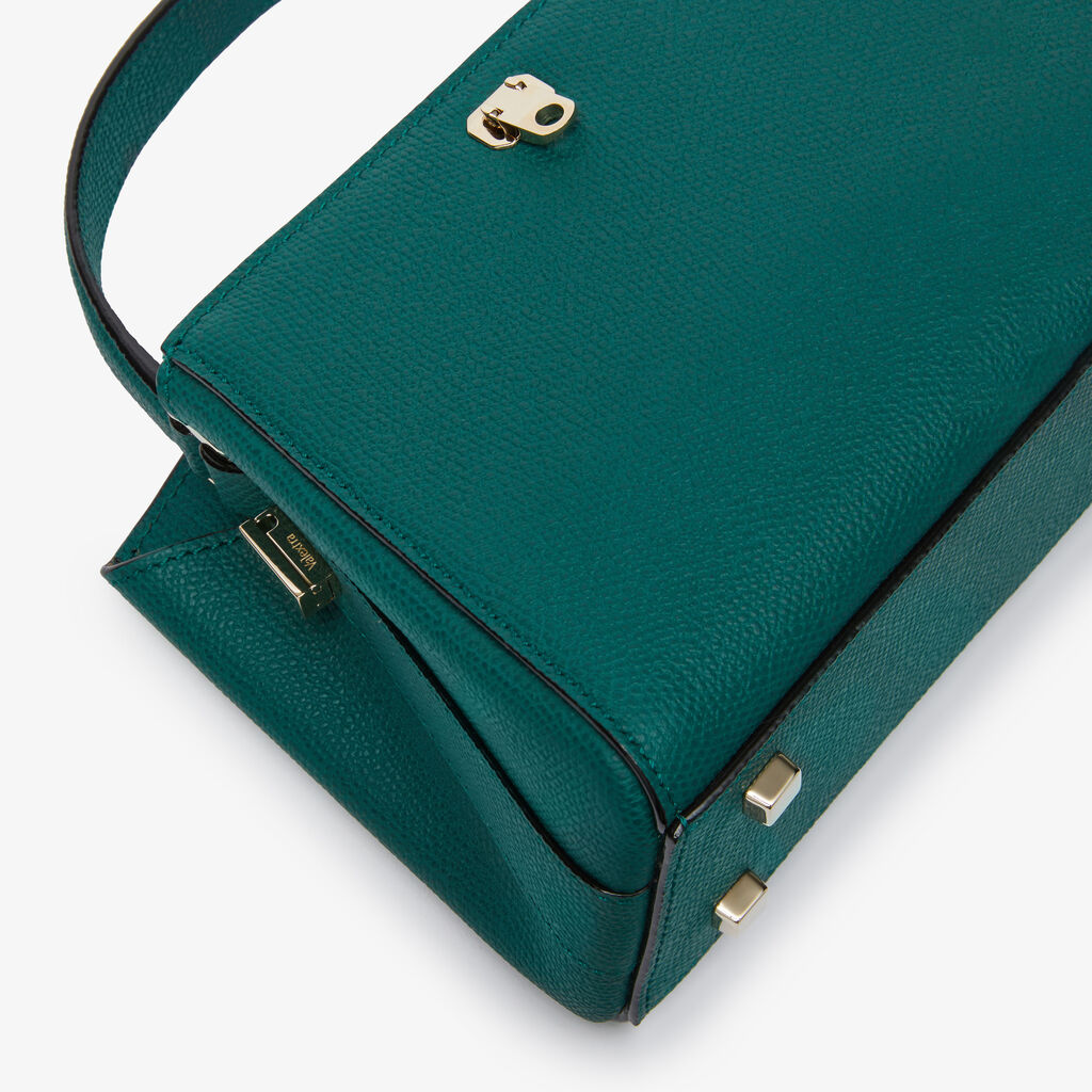 Brera Crossbody Micro Bag - Forest Green - Vitello VS - Valextra - 4