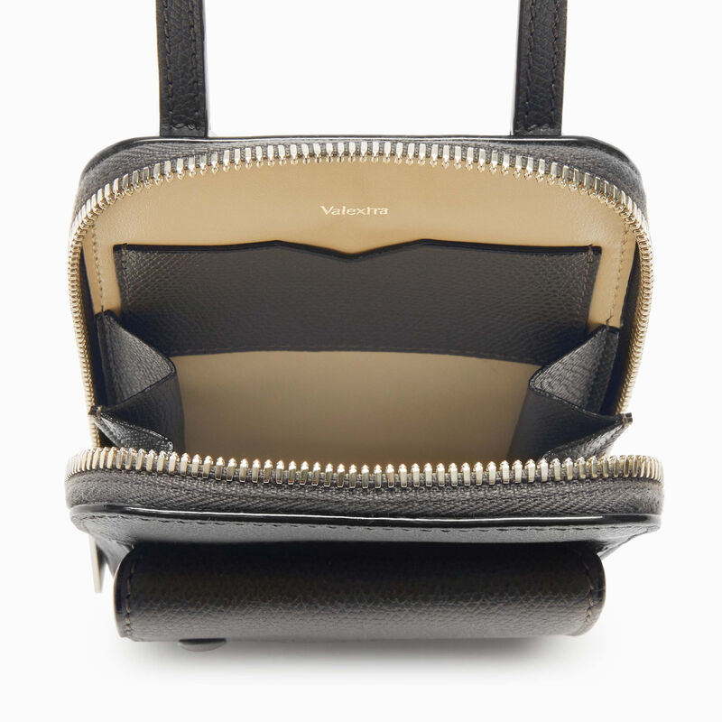 Crossbody Phone Case - Smokey Grey - Millepunte calf leather - Valextra - 2