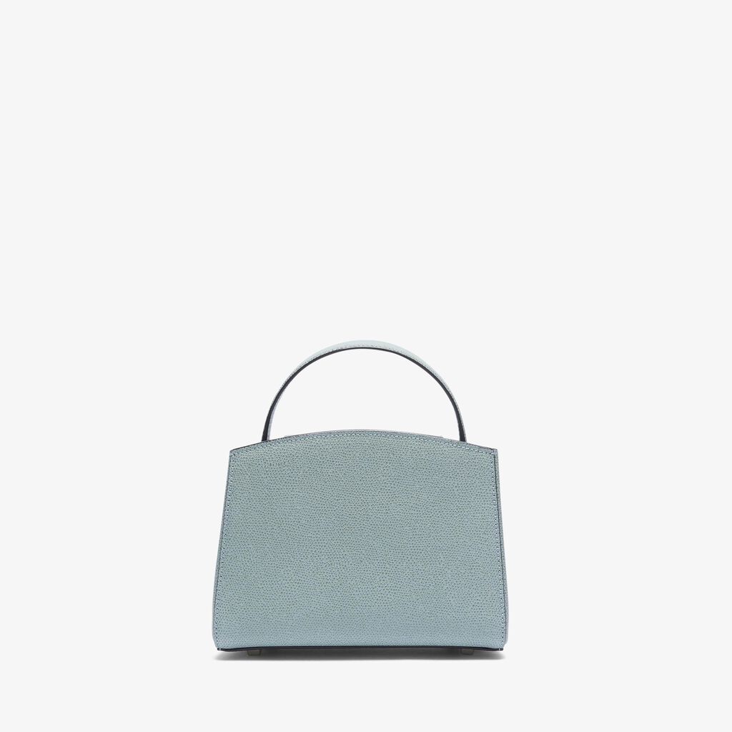 Brera Crossbody Micro Bag - Smokey Blue - Vitello VS - Valextra - 6