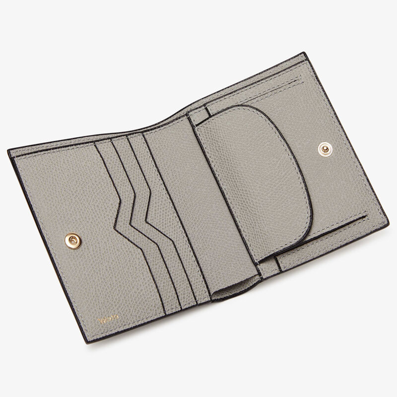 Compact Wallet 3 CC with Coin Purse - Ash Grey - Millepunte calf leather - Valextra - 2