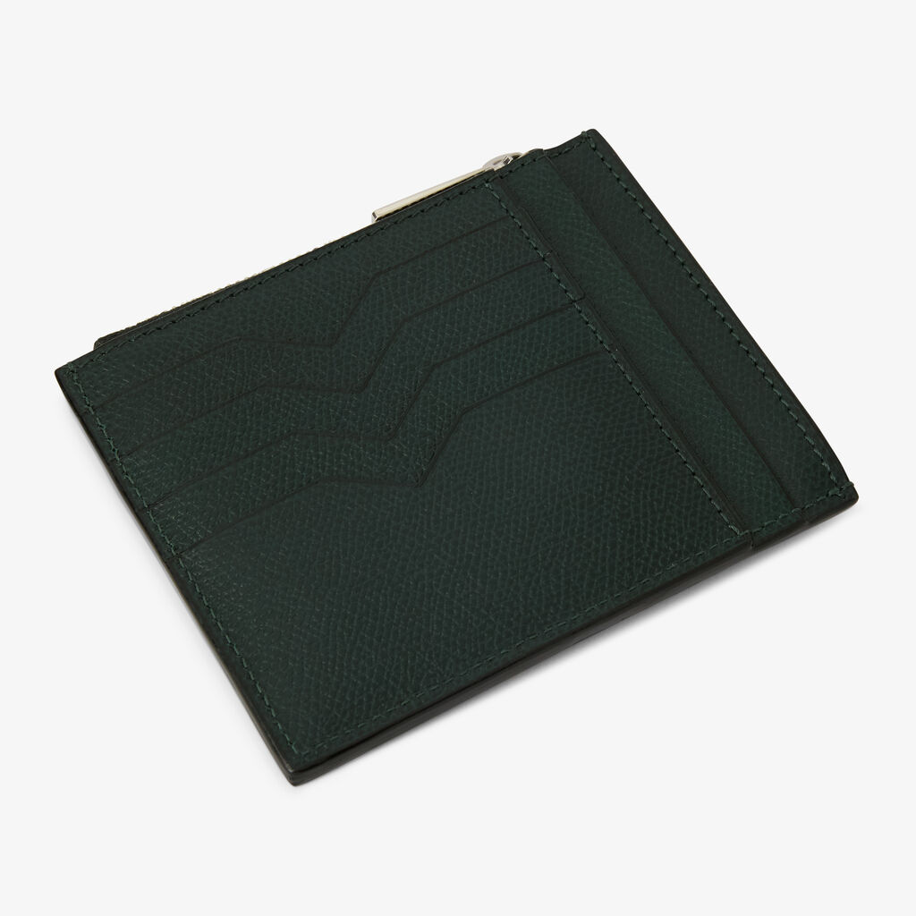 Card Holder 8CC with Zip - Valextra Green - Vitello VS - Valextra - 3