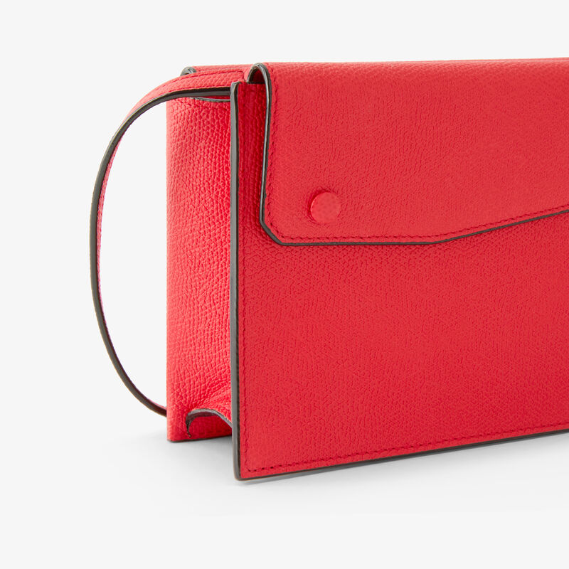 Pocket Slim crossbody bag - Crimson Red - Millepunte calf leather - Valextra - 4