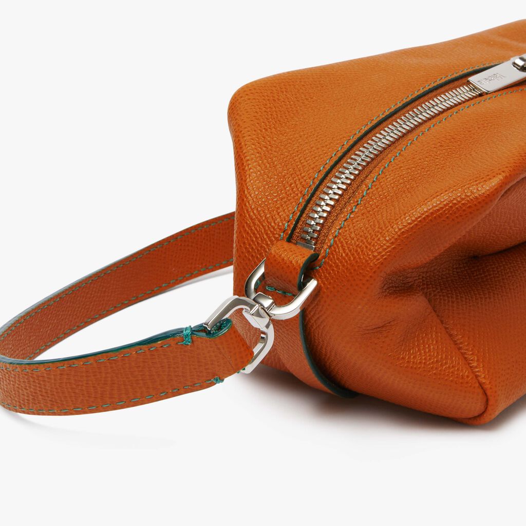 Origami Crossbody Mini Bag - Havana Brown - Vitello Millepunte Soft - Valextra - 5