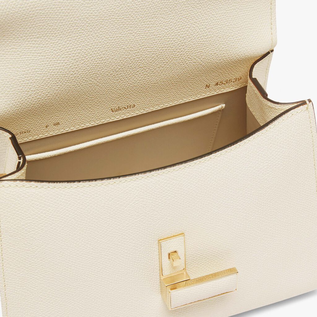 Iside Top handle mini bag - Pergamena White - Vitello VS - Valextra - 3