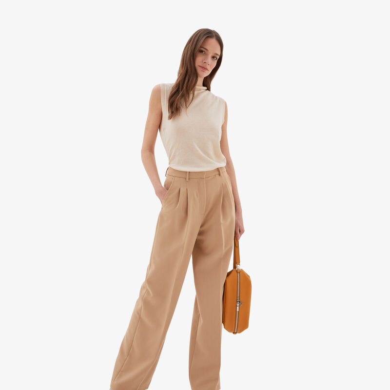 Origami Crossbody Medium Bag - Havana Brown - Millepunte Soft calf leather - Valextra - 3