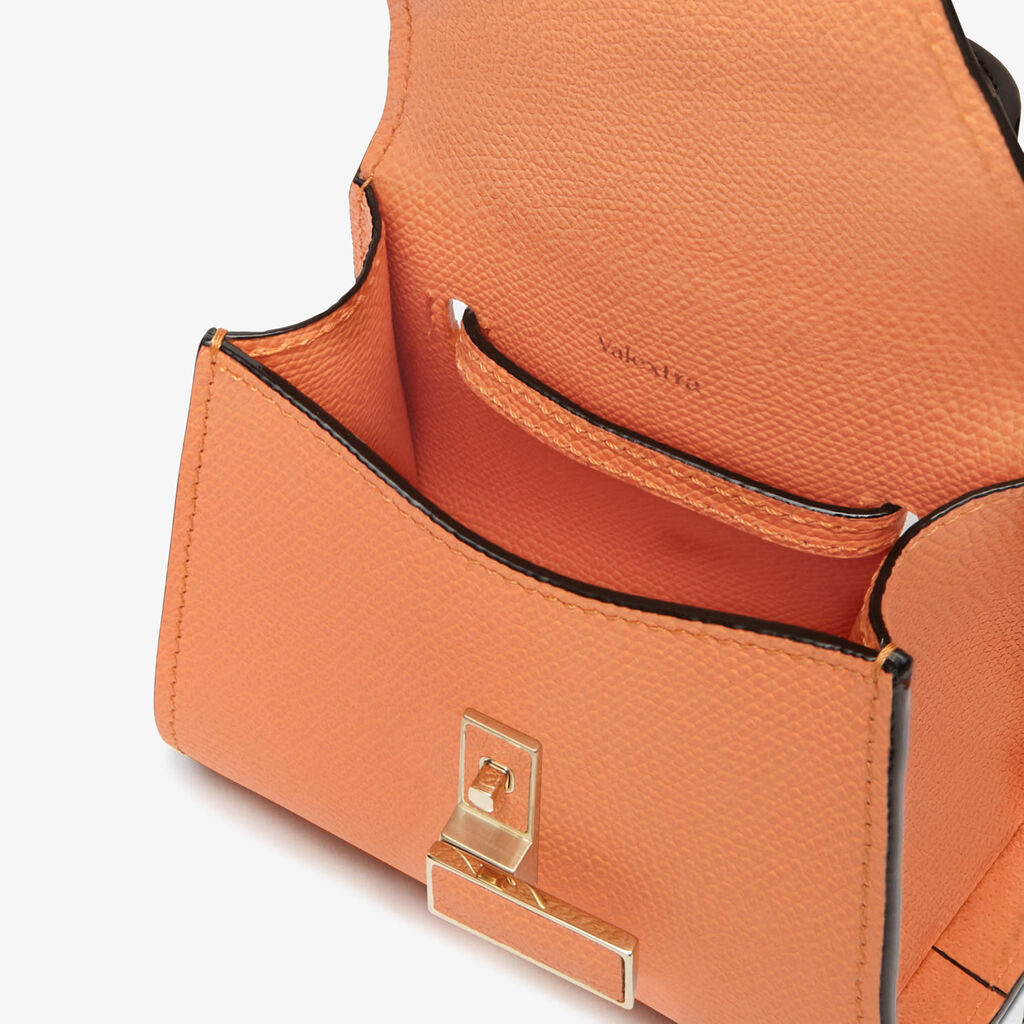 Borsa Iside Cintura - Arancione Pesca - Vitello VS - Valextra - 3