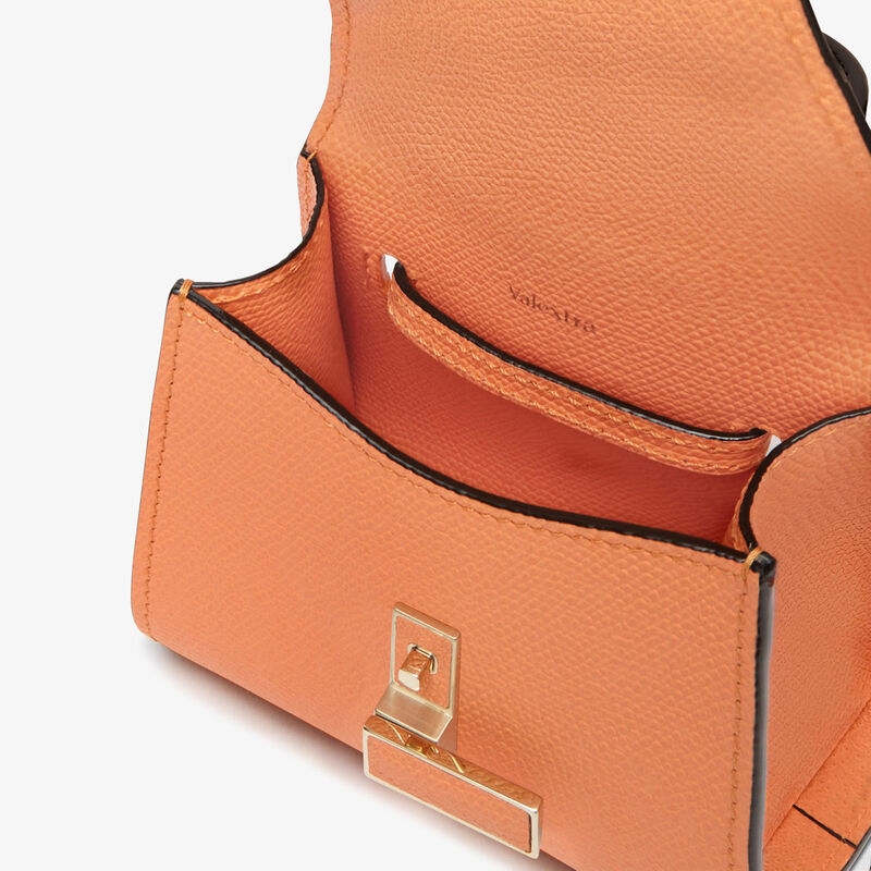 Iside Belt Bag - Peach Orange - Millepunte calf leather - Valextra - 3