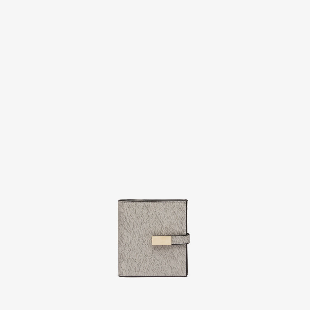 Valextra Portafoglio piccolo in Pelle Grigio chiaro | Valextra